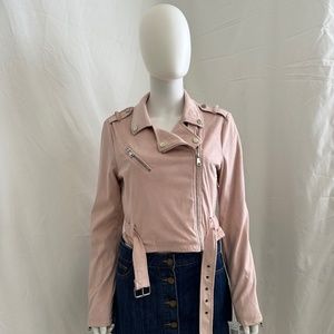 Ashley Outerwear pink vegan leather jacket